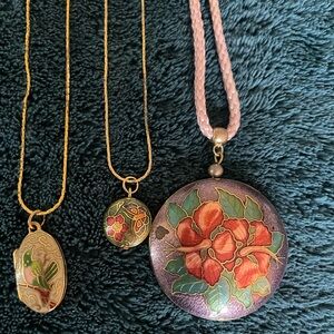 Three Cloisonné Necklaces